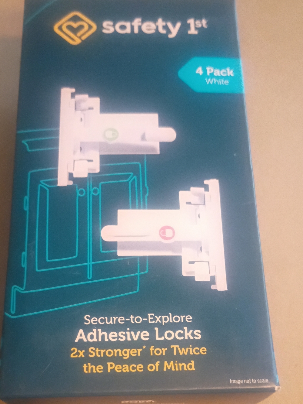 Safety 1st White Adhesive Cabinet Locks – 4 Pack Brand New In Box